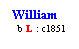 Text Box: William
  b L : c1851
