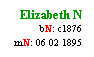 Text Box: Elizabeth N
bN: c1876
mN: 06 02 1895
