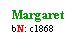 Text Box: Margaret
bN: c1868
