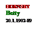 Text Box: HORNSBY
Betty
20.1.1902-89
