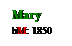 Text Box: Mary
bM: 1850
