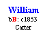 Text Box: William
bB: c1853
Carter
