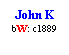 Text Box: John K
bW: c1889
