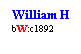 Text Box: William H
bW:c1892
