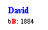 Text Box: David
bB: 1884
