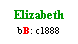 Text Box: Elizabeth
bB: c1888
