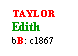 Text Box: TAYLOR
Edith
bB: c1867
