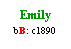 Text Box: Emily
bB: c1890
