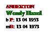 Text Box: ANDERTON
Wendy Hazel
b P: 13 04 1953
mB: 13 04 1973
 
