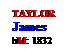 Text Box: TAYLOR
James
bM: 1832
 
